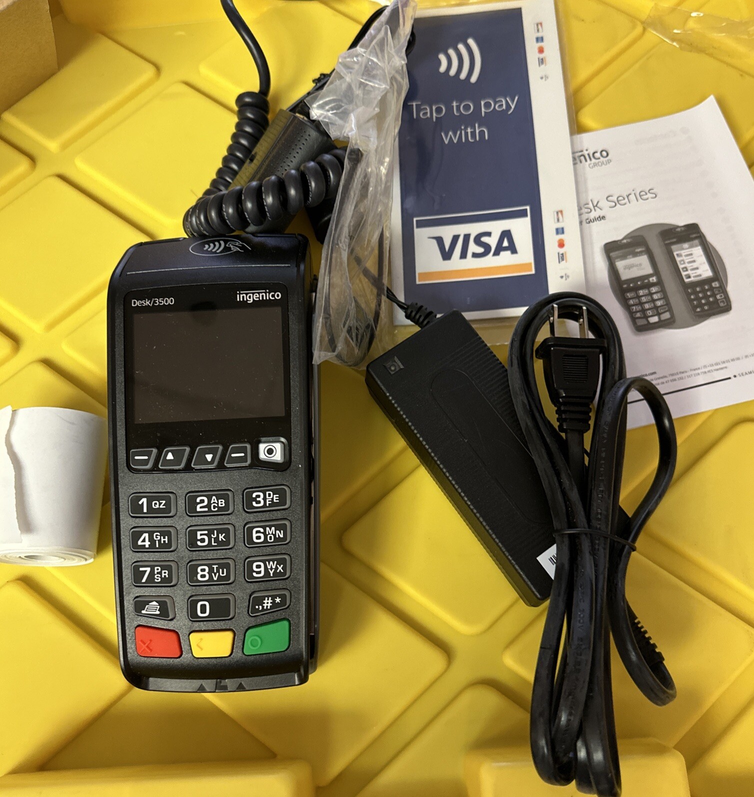 Ingenico Desk/3500 POS WiFi Credit Card Reader Payment Terminal-As Is