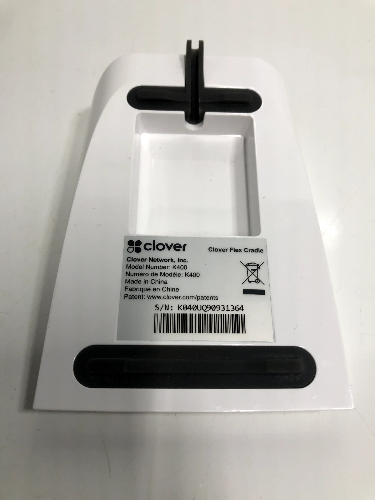 Clover K400 Flex Charging Cradle Base + Power Supply