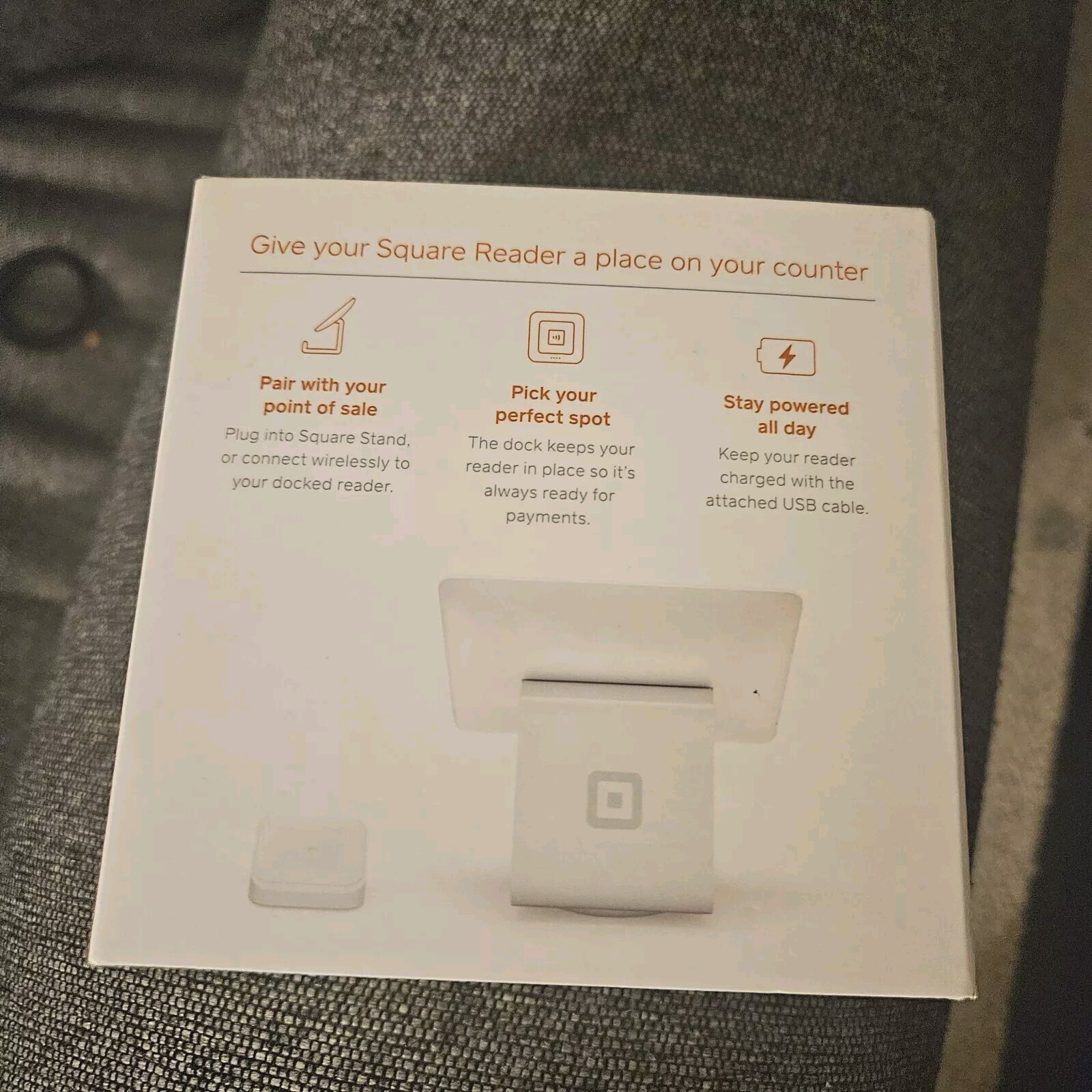 Dock for Square Reader Contactless Credit Card Reader “DOCK ONLY” New Open Box