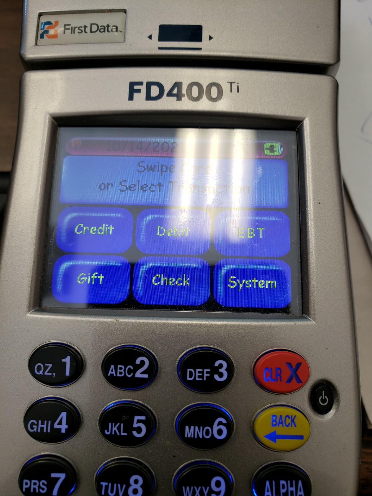 FD-400TI, WIRELESS CREDIT CARD MACHINE, BARELY USED-EXCELLENT CONDITION (A1-3)