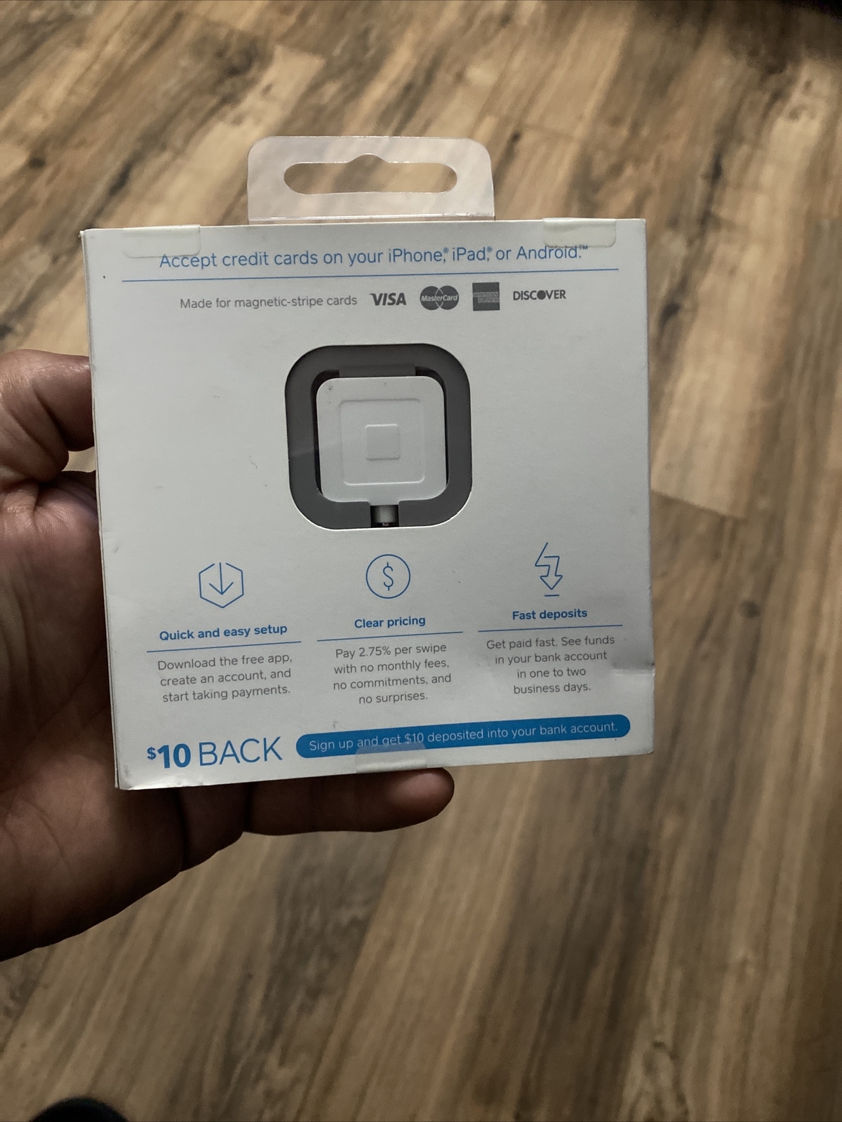 Square A-PKG-0206-01 Credit Debit Card Reader – White for Apple iPhone and…