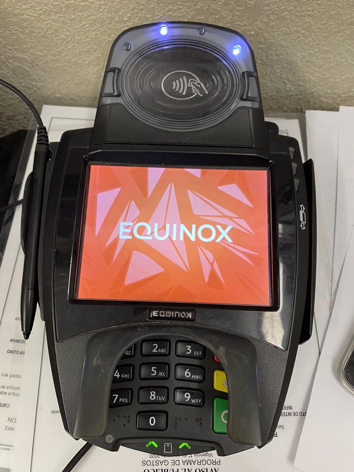 Equinox L5300 Credit Card Payment Terminal Contactless Swiped Black w/ Pen