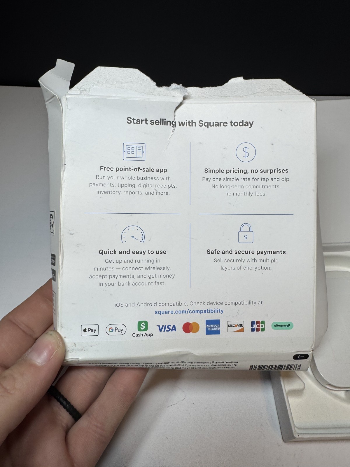 2 Square Reader for Contactless and Chip and Magstrip, Untested