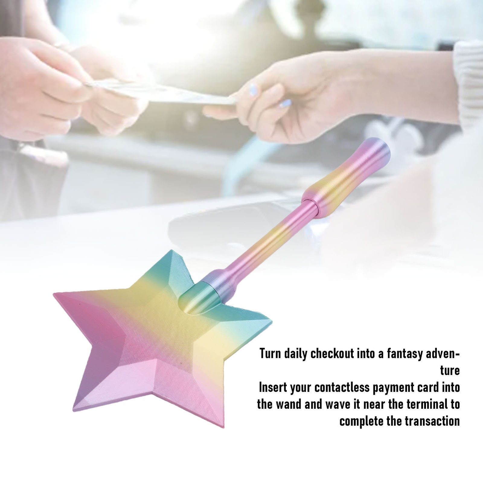 3D Printed Credit Card Wand Fun Accessory For Shopping Enthusiasts