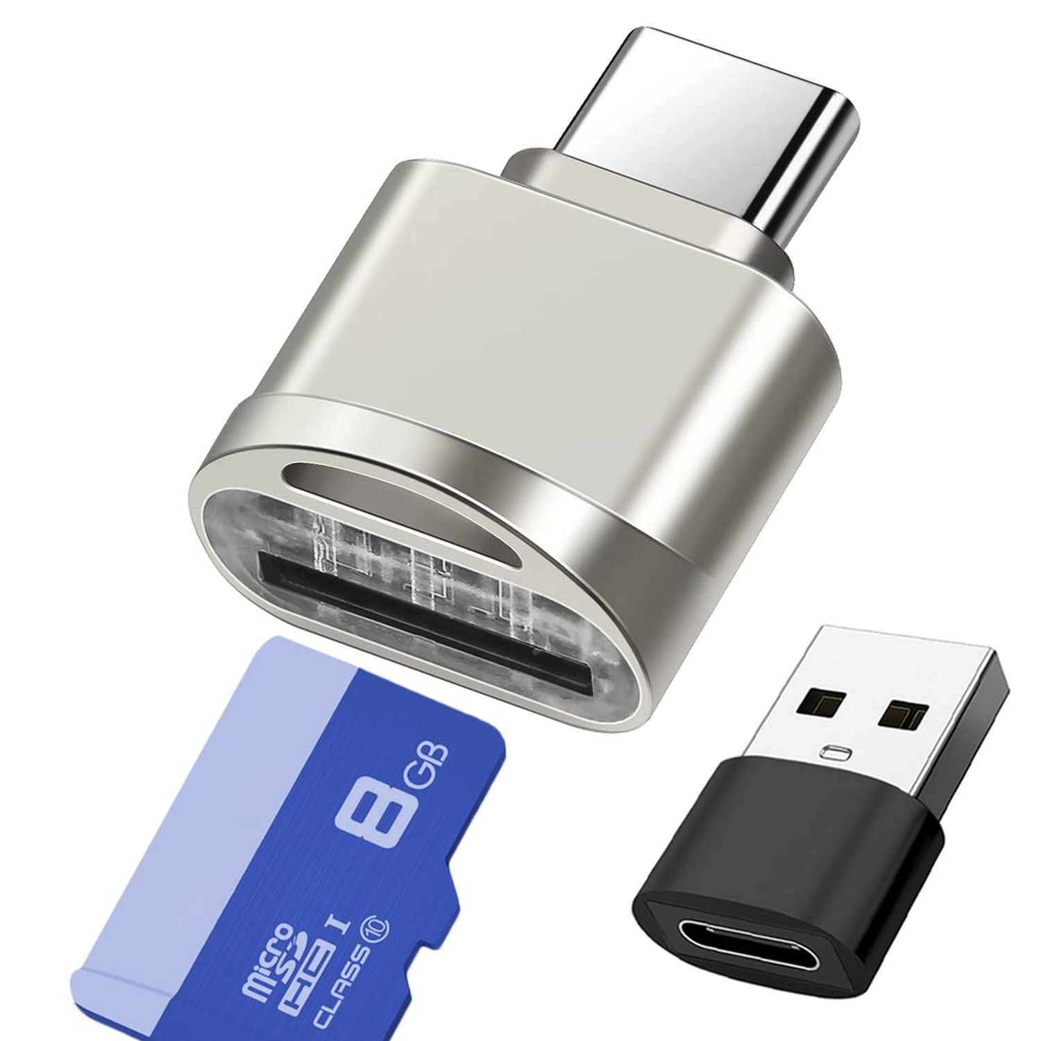 Micro SD Card Reader, USB C to SD Card Reader, Type C TF Memory Card Reader w…