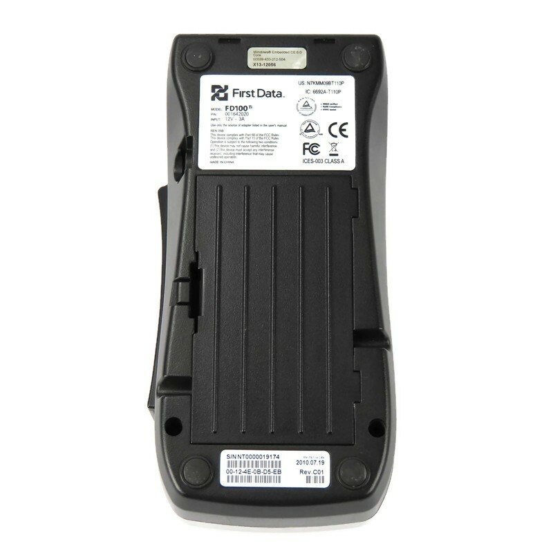 First Data FD100ti Credit Card Machine Used Powers On. No Power Cord