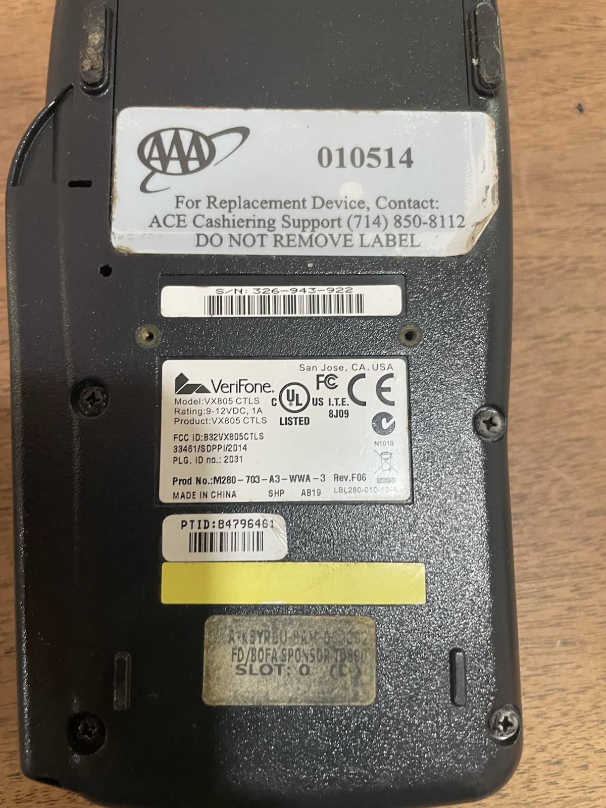 Verifone VX-805 Pin Pad Card Reader Keypad