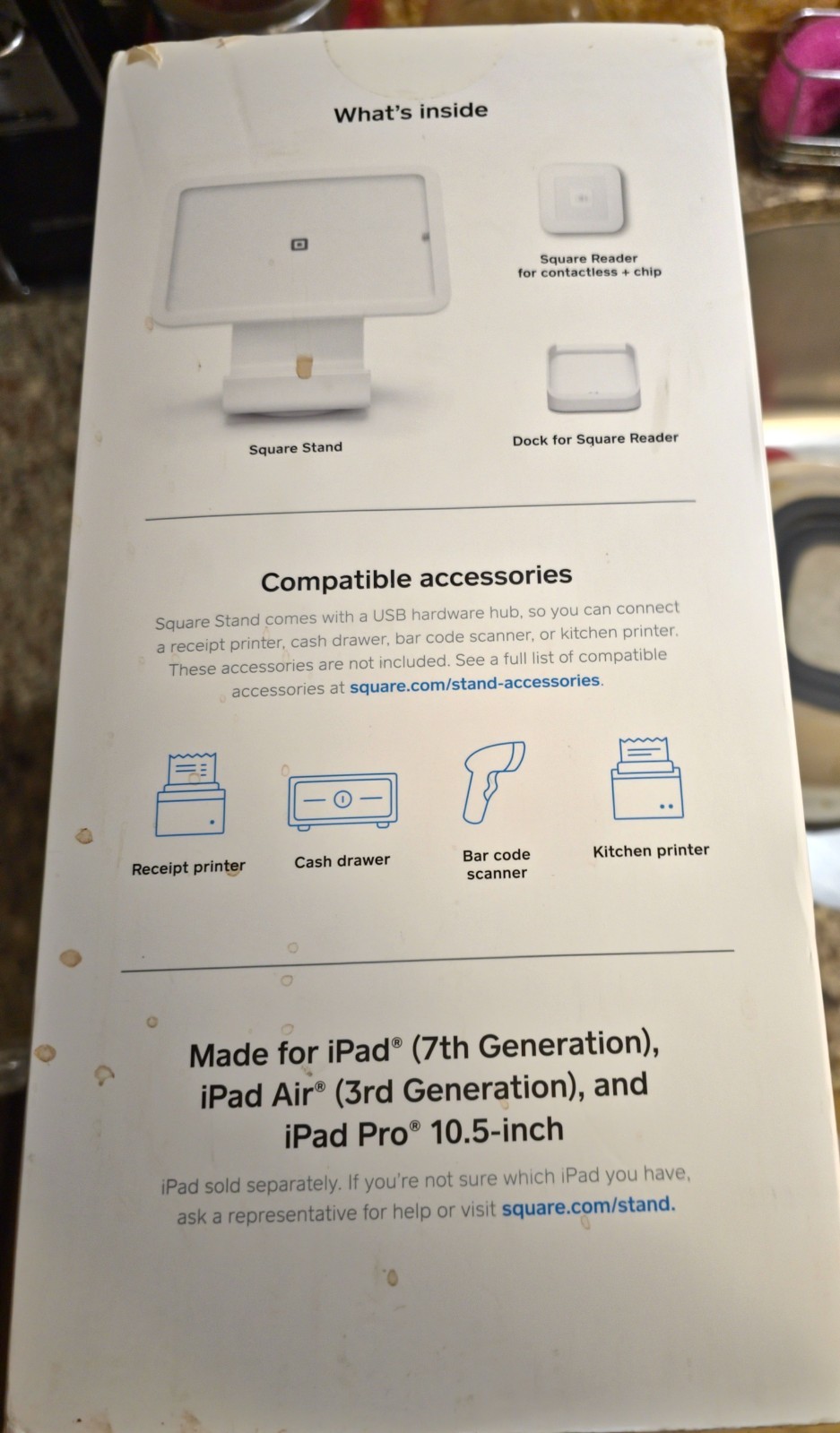 NEW A-SKU-0592-A1 Square Stand for iPad (10.2″ & 10.5″) with Contactless &…