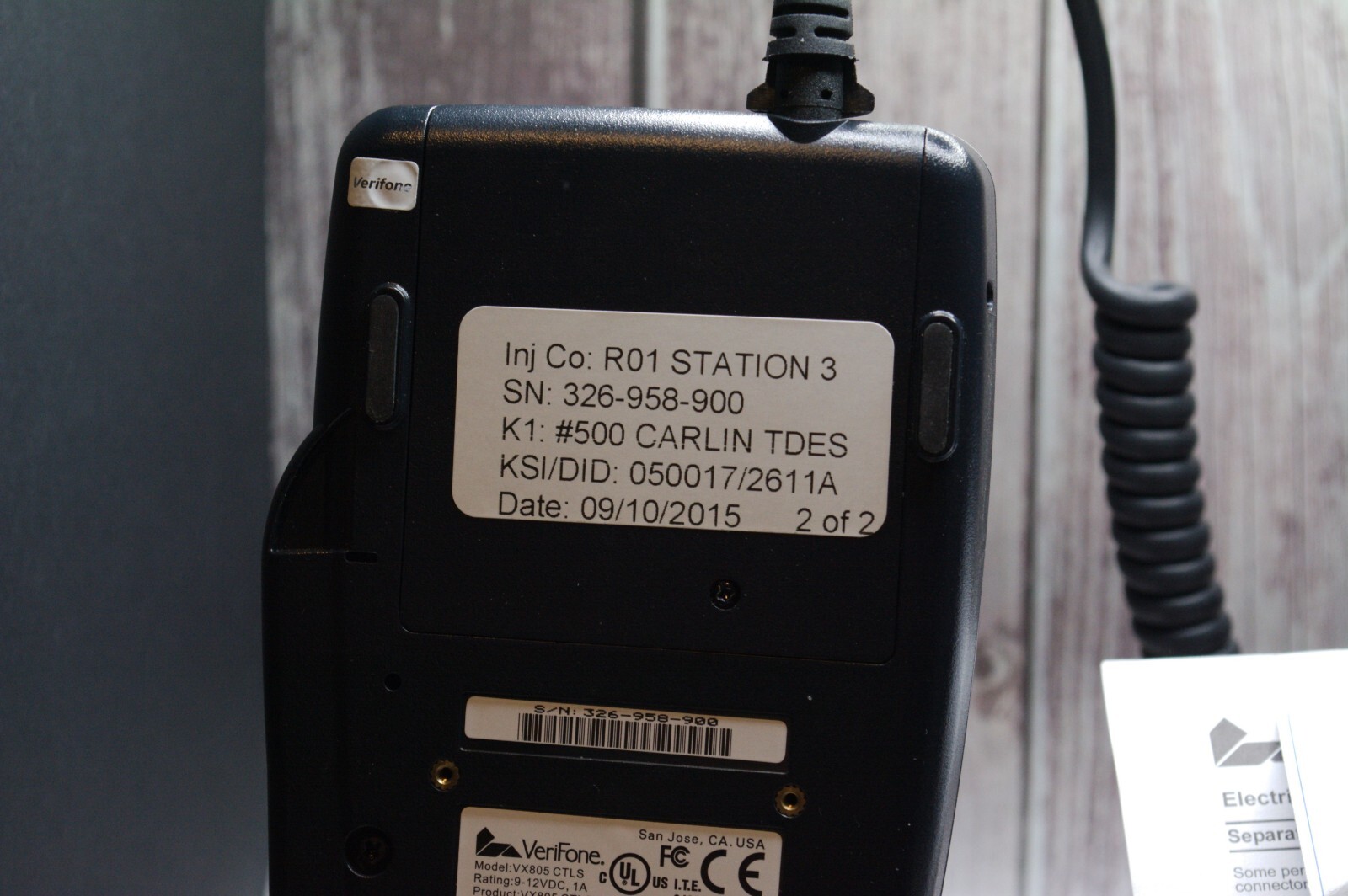 Verifone VX-805 CTLS 86338332 Pin Pad Card Reader 160mb Keypad