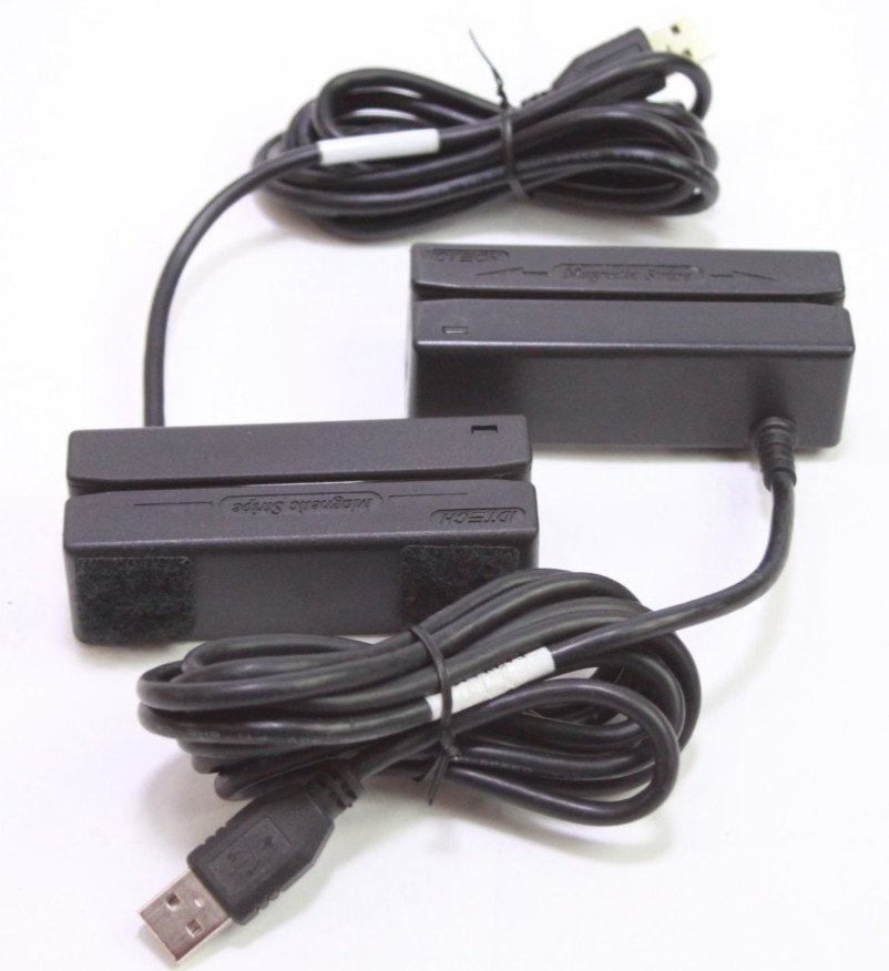 Lot of 2 ID Tech IDMB-334112B USB Magnetic Strip Readers – Black