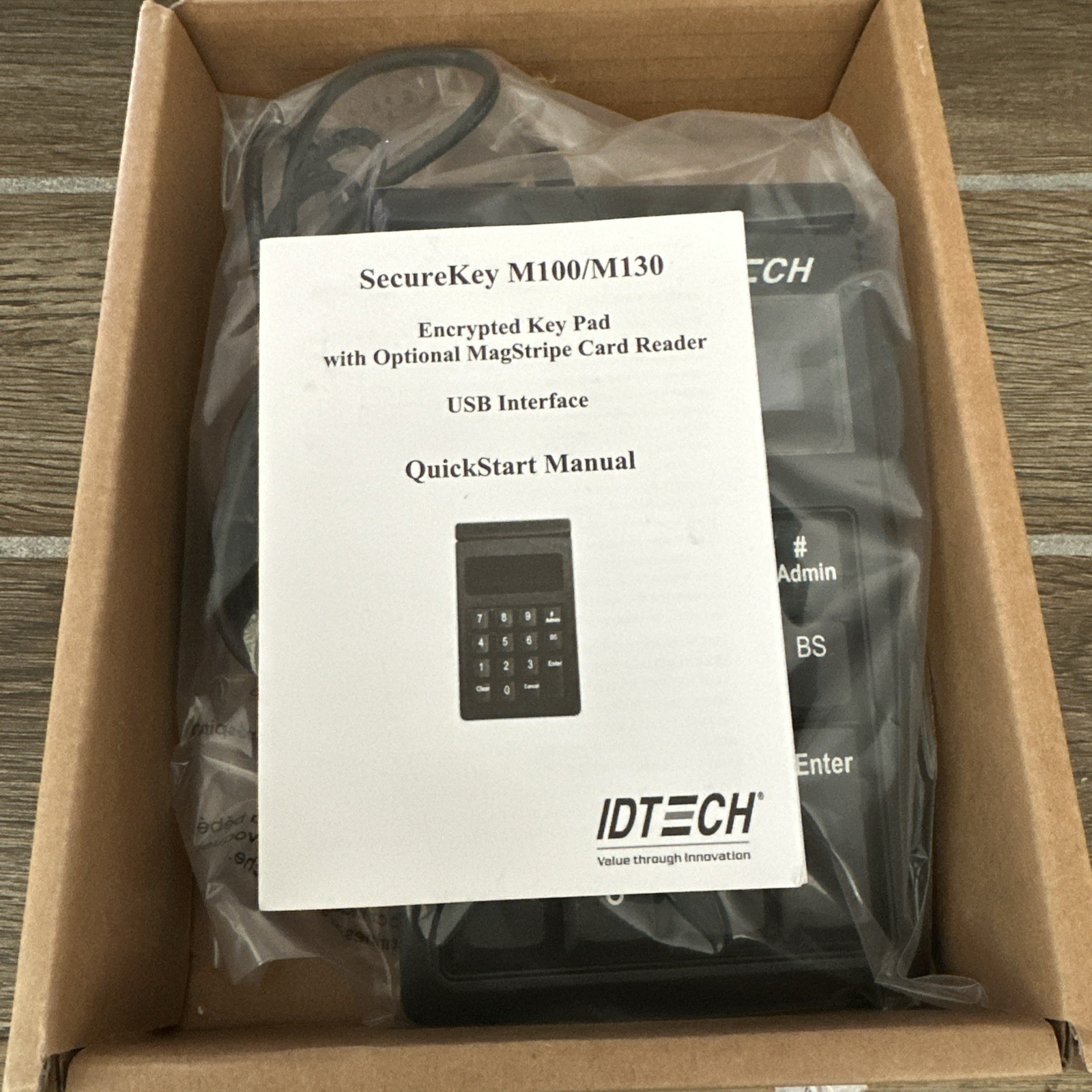 IDTECH SecureKey M100/ M130 ENCRYPTED KEY PAD USB INTERFACE / SEALED