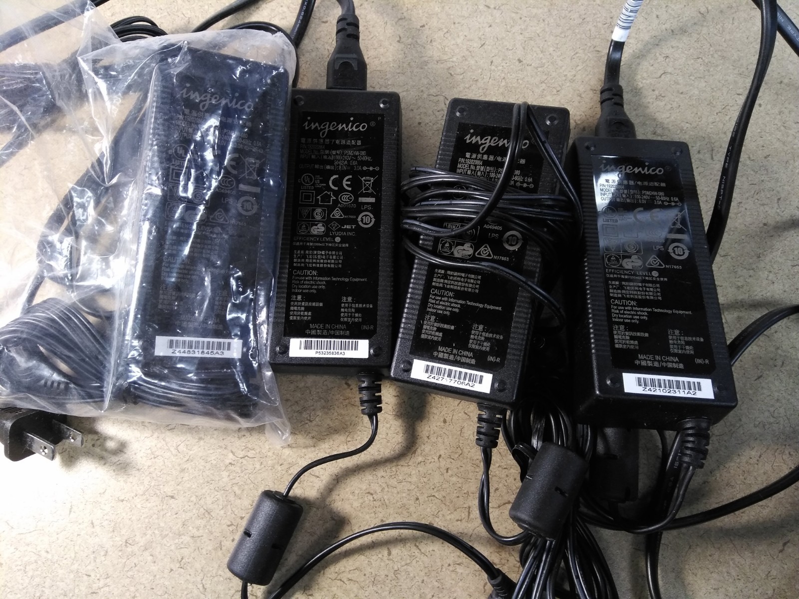 Credit Card Terminal Power Adapter Cord PSM24W-080 Ingenico