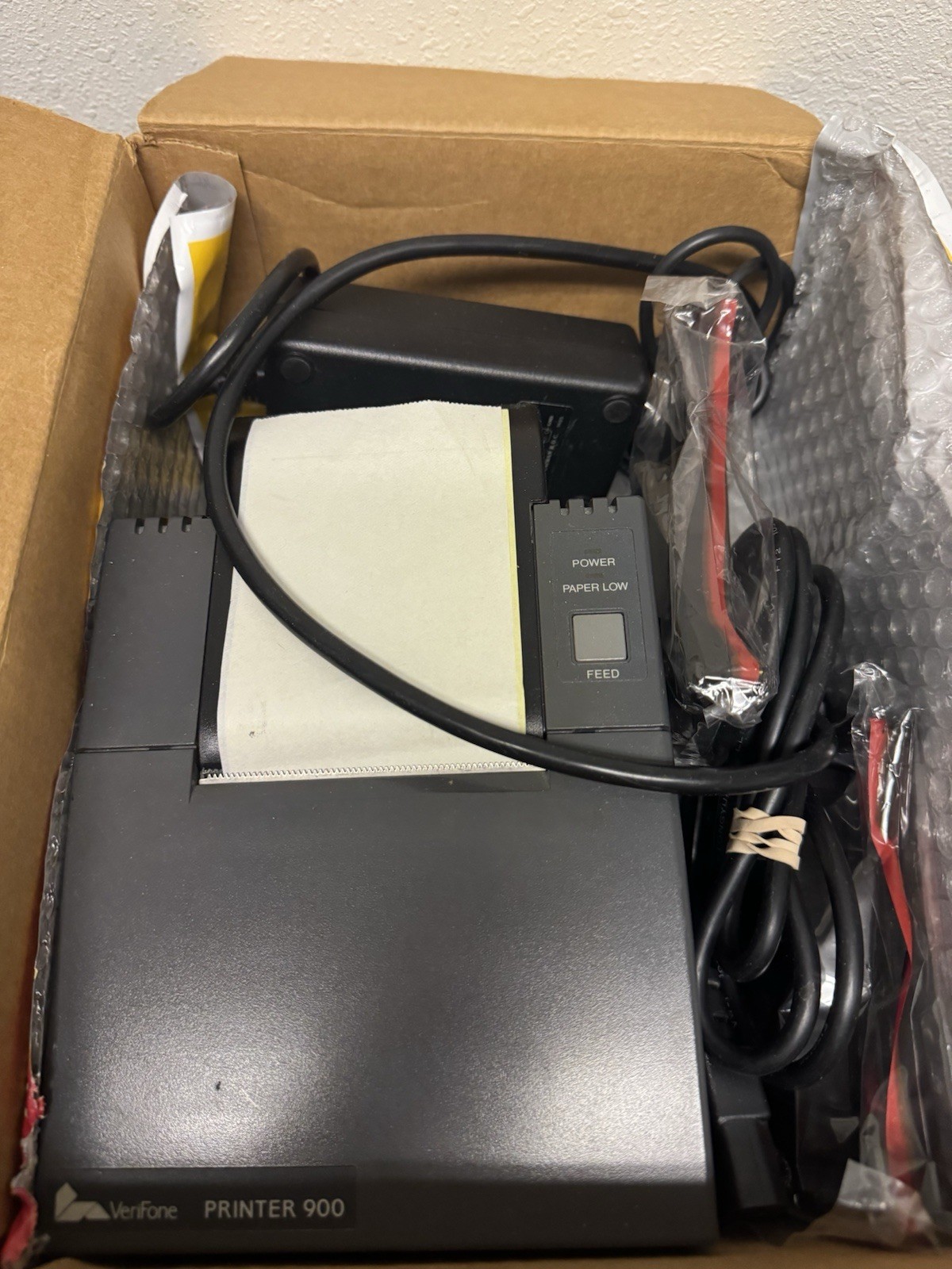 VeriFone P900 Credit Card Receipt Printer Set – Good Condition –