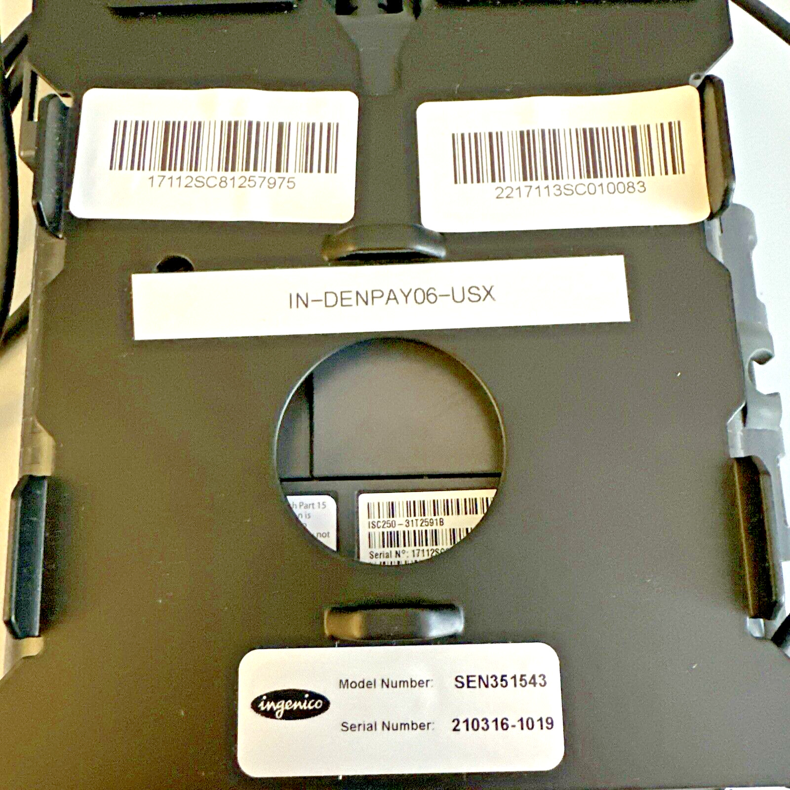 Ingenico Credit Card Terminal ISC TOUCH 250 – Connection Cable Stylus Metal Base