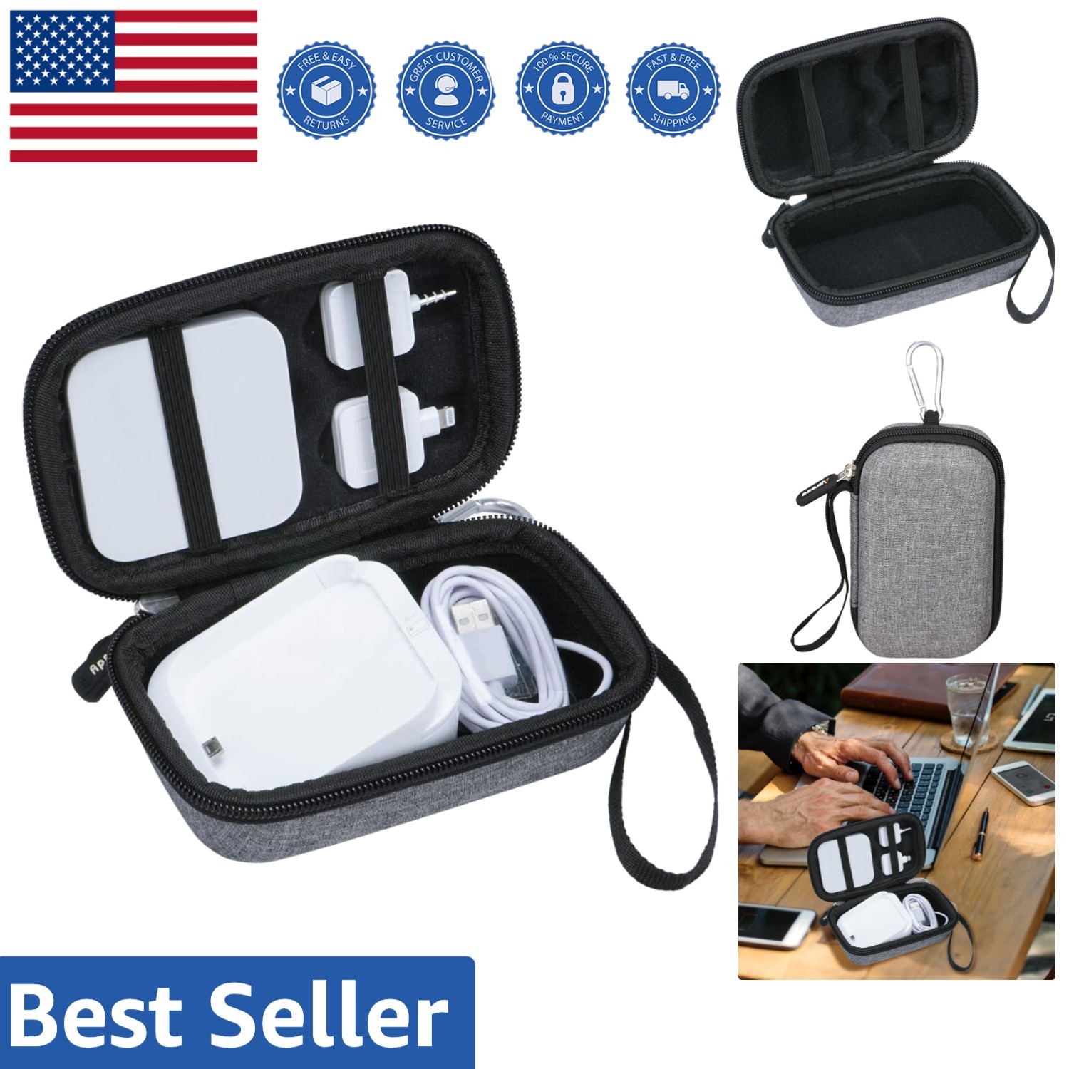Waterproof Hard Carry Case for Square Dock & Chip Reader – Portable Protection