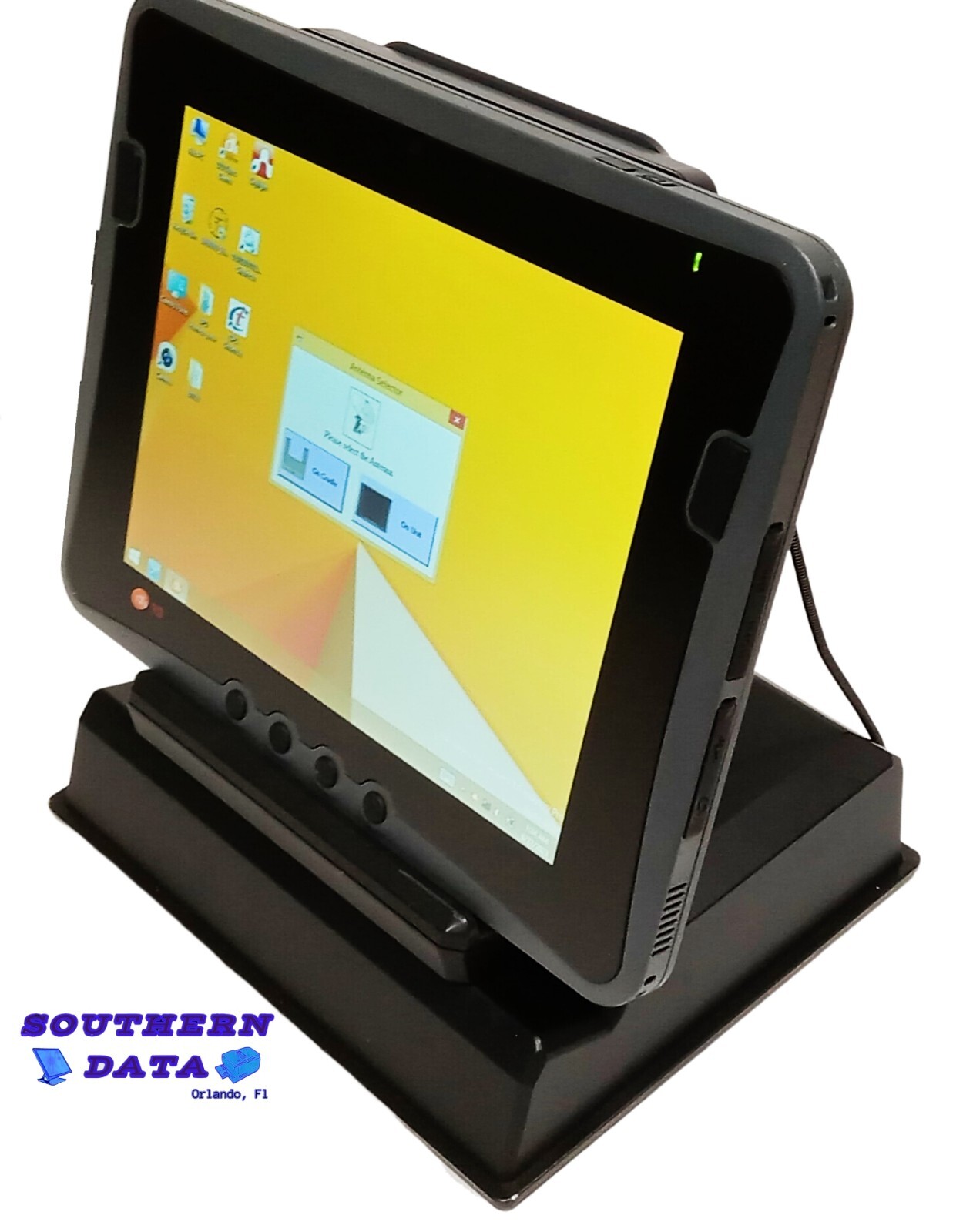 DLI 10 Rugged Mobile Tablet w/ Desktop Cradle Gen2 and a 5-in-1 payment module
