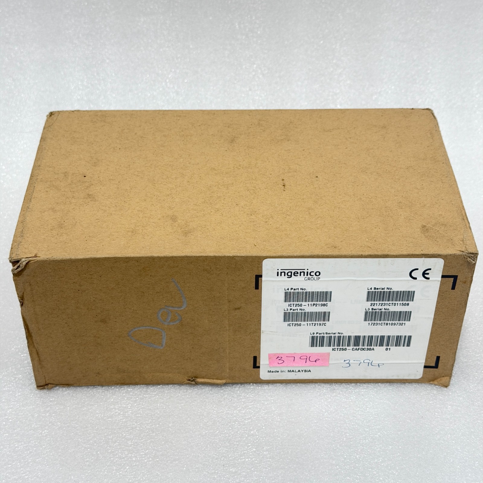 INGENICO ICT250 PAYMENT TERMINAL PIN PAD COUNTERTOP CARD READER KIT