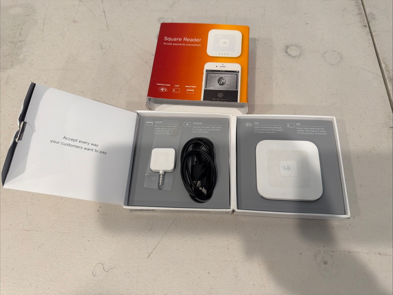 Square Credit Card Reader For Contactless Chip Model S6