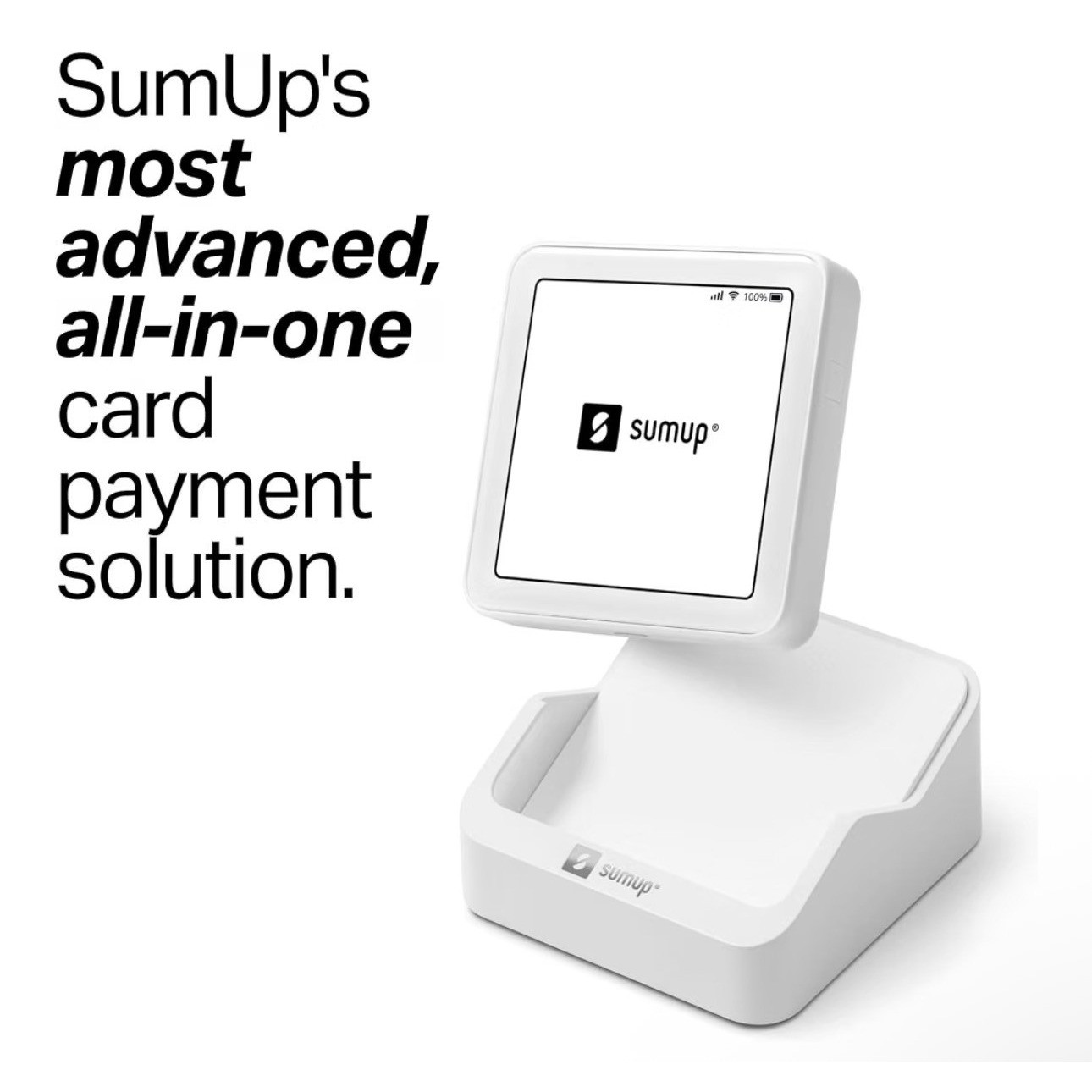 SumUp Solo Smart Card Reader with Charging Cradle – Mobile POS Payment Terminal