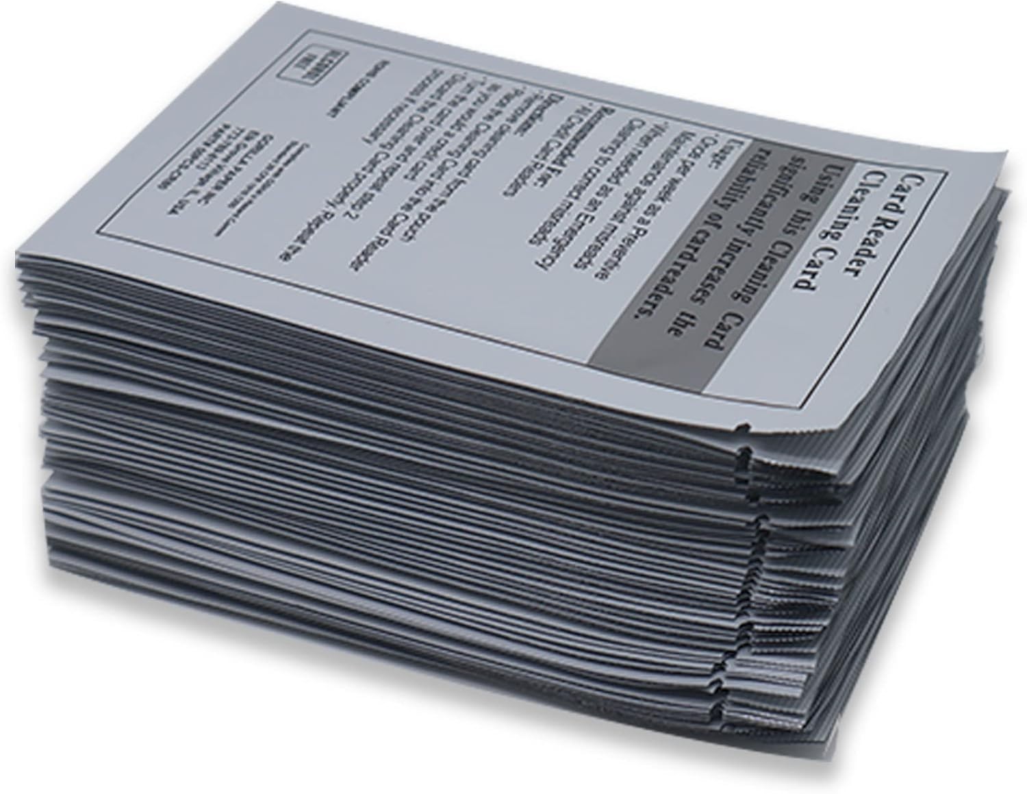 Effortless Cleaning with 50 Alcohol-Free Dual-Sided Card Reader Cleaning Cards