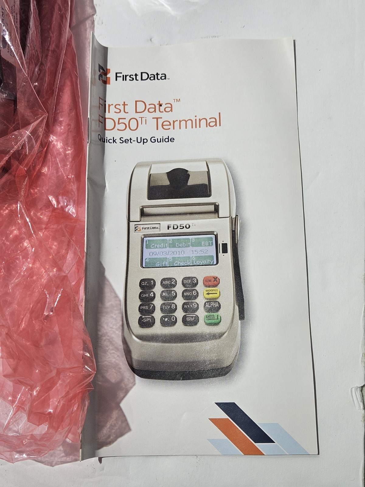 First Data FD50 Ti Credit Card Reader Terminal Brand New