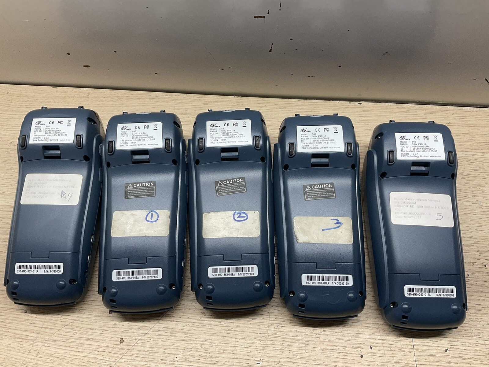 Pax S90 Blue 3G Mobile Credit Card Reader Payment Terminal/Lot Of 5 /FRA470