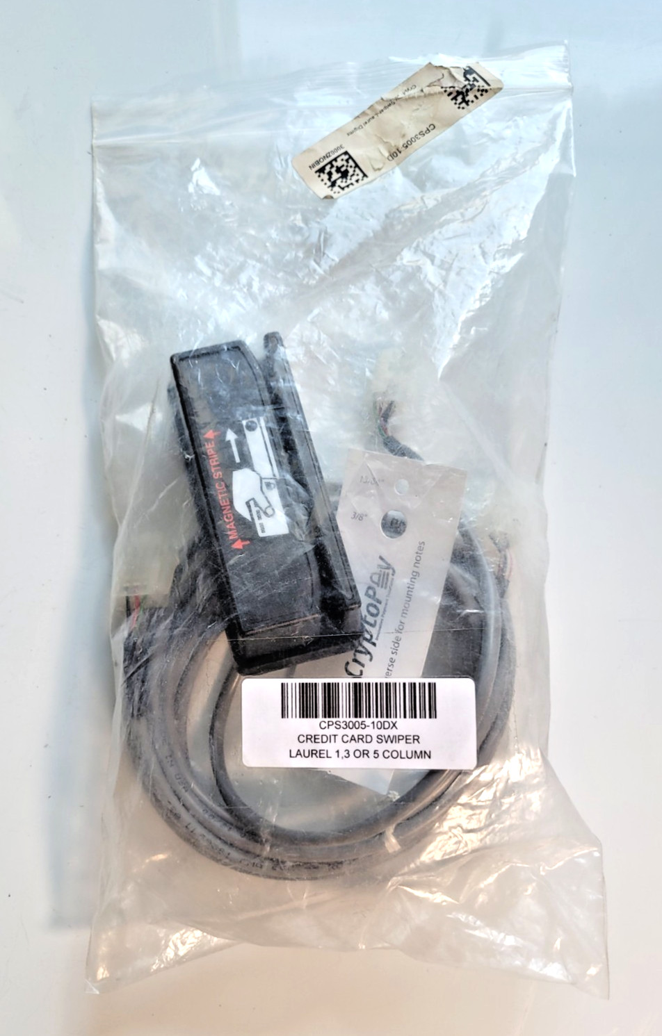 CryptoPay Swiper with cable for Laurel 1, 3 or 5 Column DigiMax Vending Machines