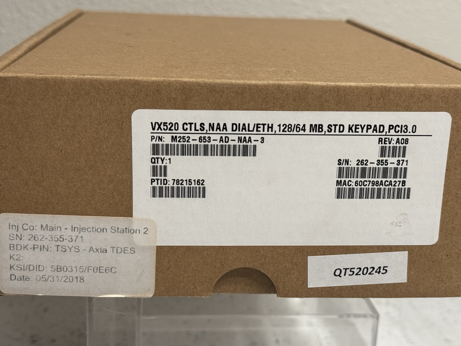 Verifone VX 520 CTLS Credit Card Machine missing manual New Open Box