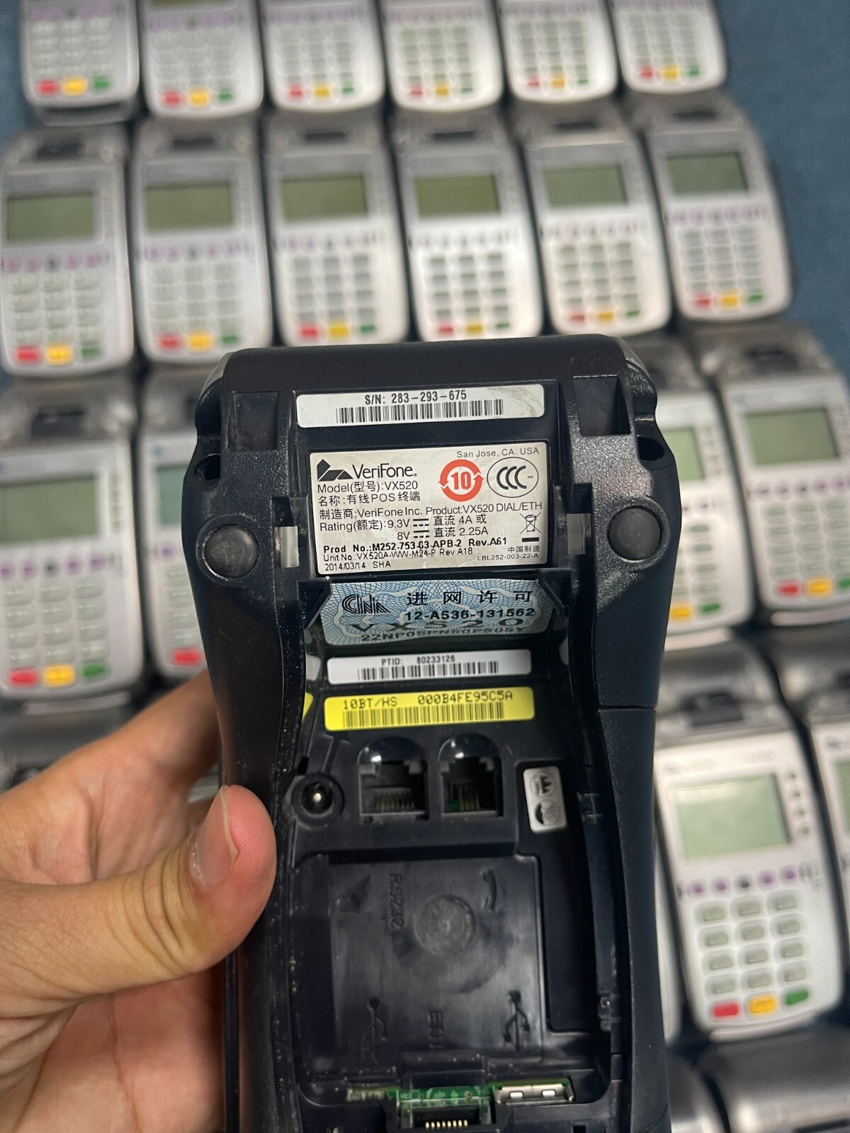 Used POS Machine for Terminal VeriFone VX520 GPRS/ETH/DIAL without battery