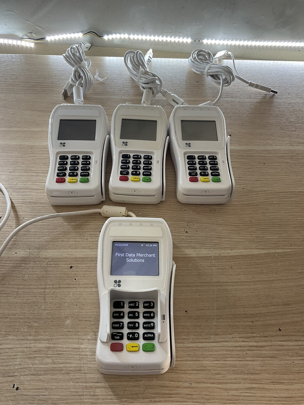 4 Clover XAC xPED-8006L2-3CR Locked LCD Display POS Syst Credit Card /JUA2218