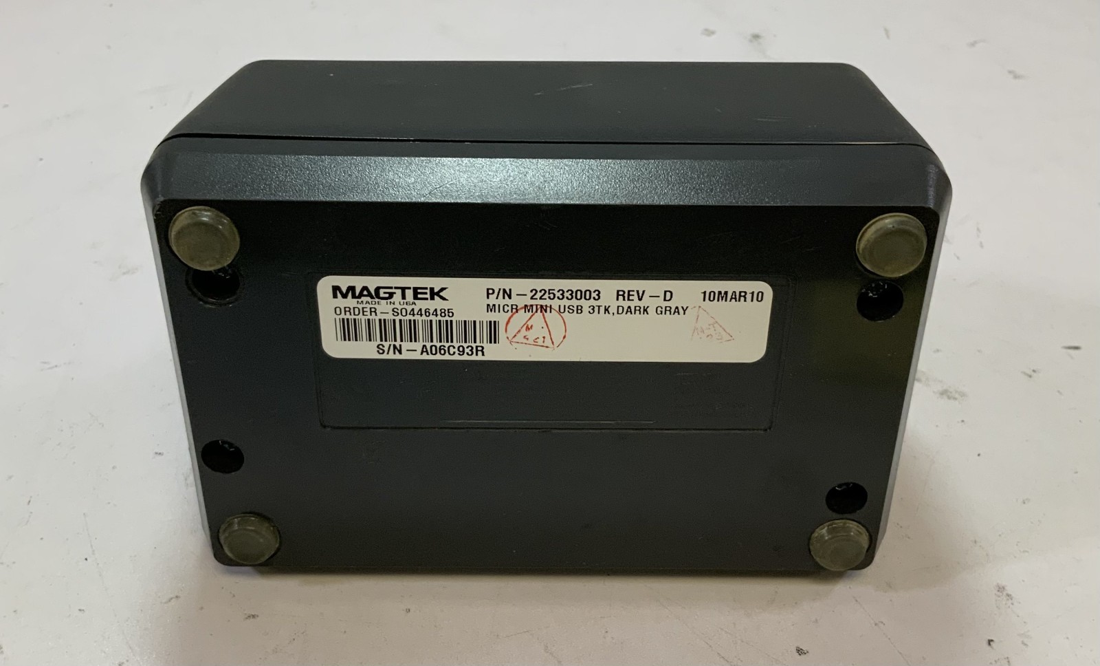 MagTek ORDER-S0446485 USB Magnetic Stripe Swipe Card Reader (22533003) “H6C”