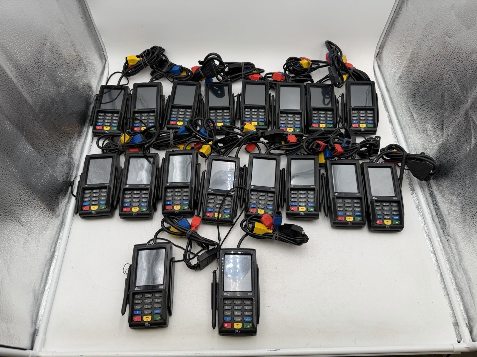 Lot Of 18 PAX S300 Credit Card Terminals Untested Parts Only