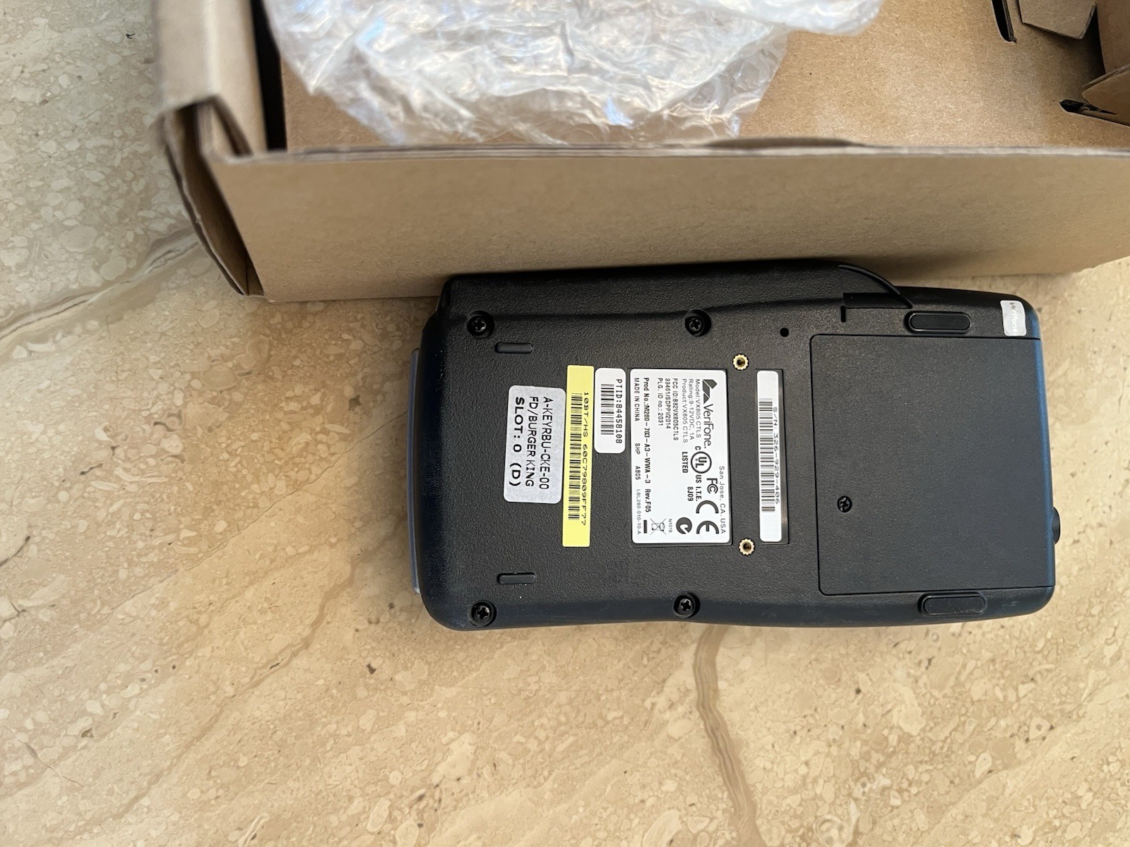 Verifone VX-805 Pin Pad Card Reader 160mb Keypad