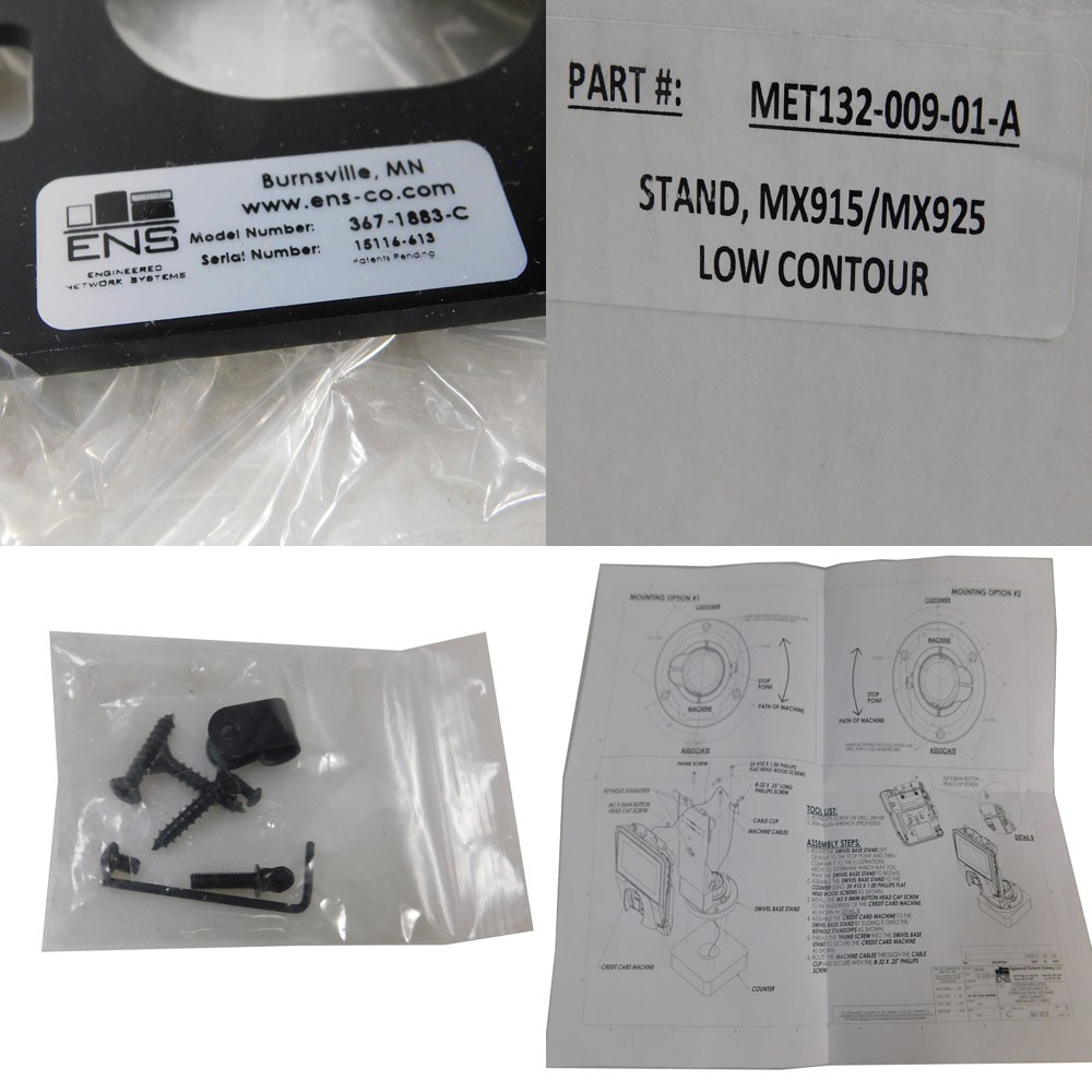 NEW ENS 367-1883-C Low-Profile Black Terminal Stand For MX915/MX925 Models