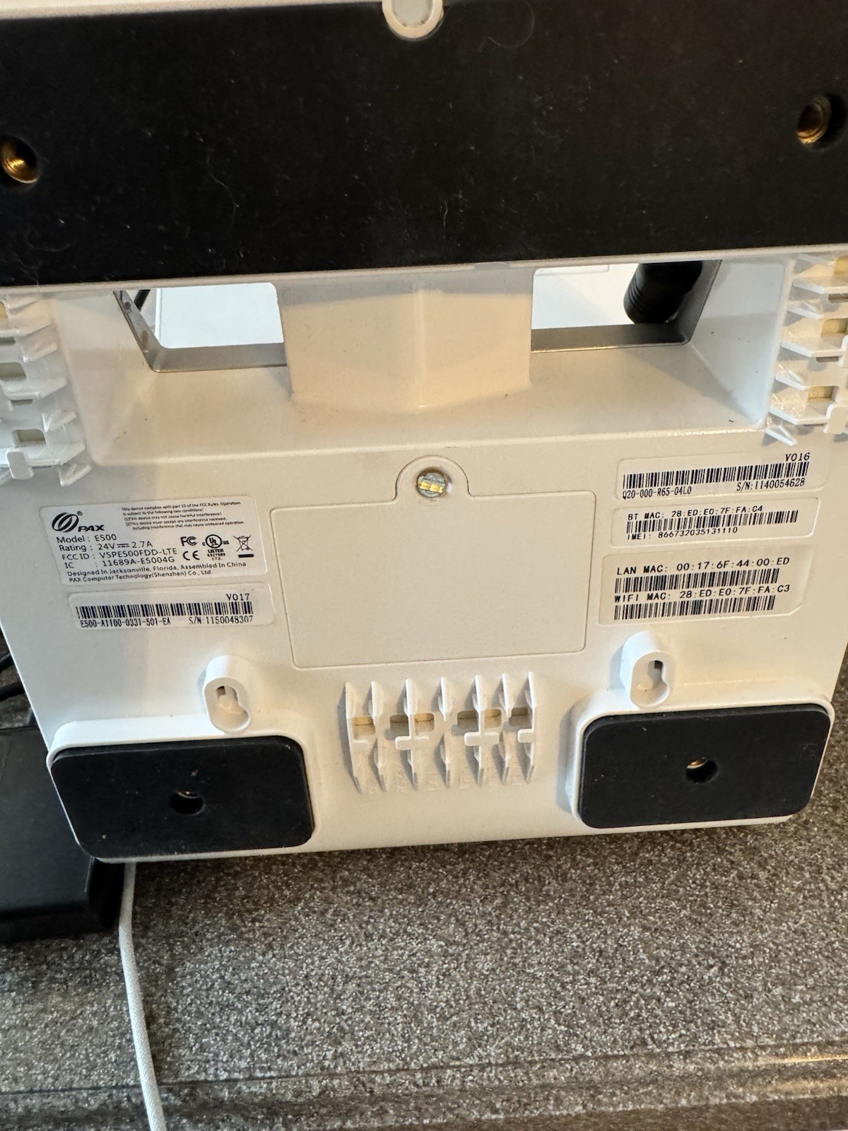 PAX E500 POS Terminal Powers Up, Reset To Factory Condition As Is Free Shipping