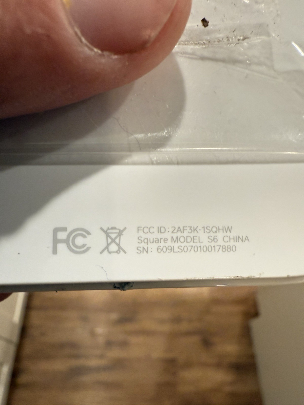 Square Contactless Credit Card Chip Reader Model S6 – White – No Cord No Box