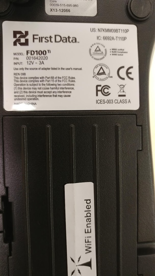 First Data FD100ti Credit Card Machine USED TESTED