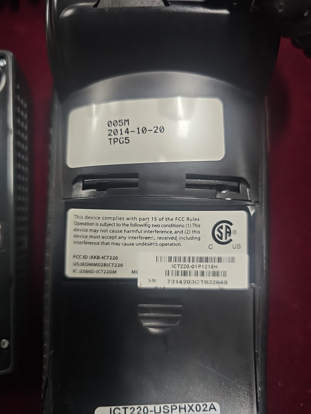 ingenico ICT220 W/ iPP220 Pin Pad