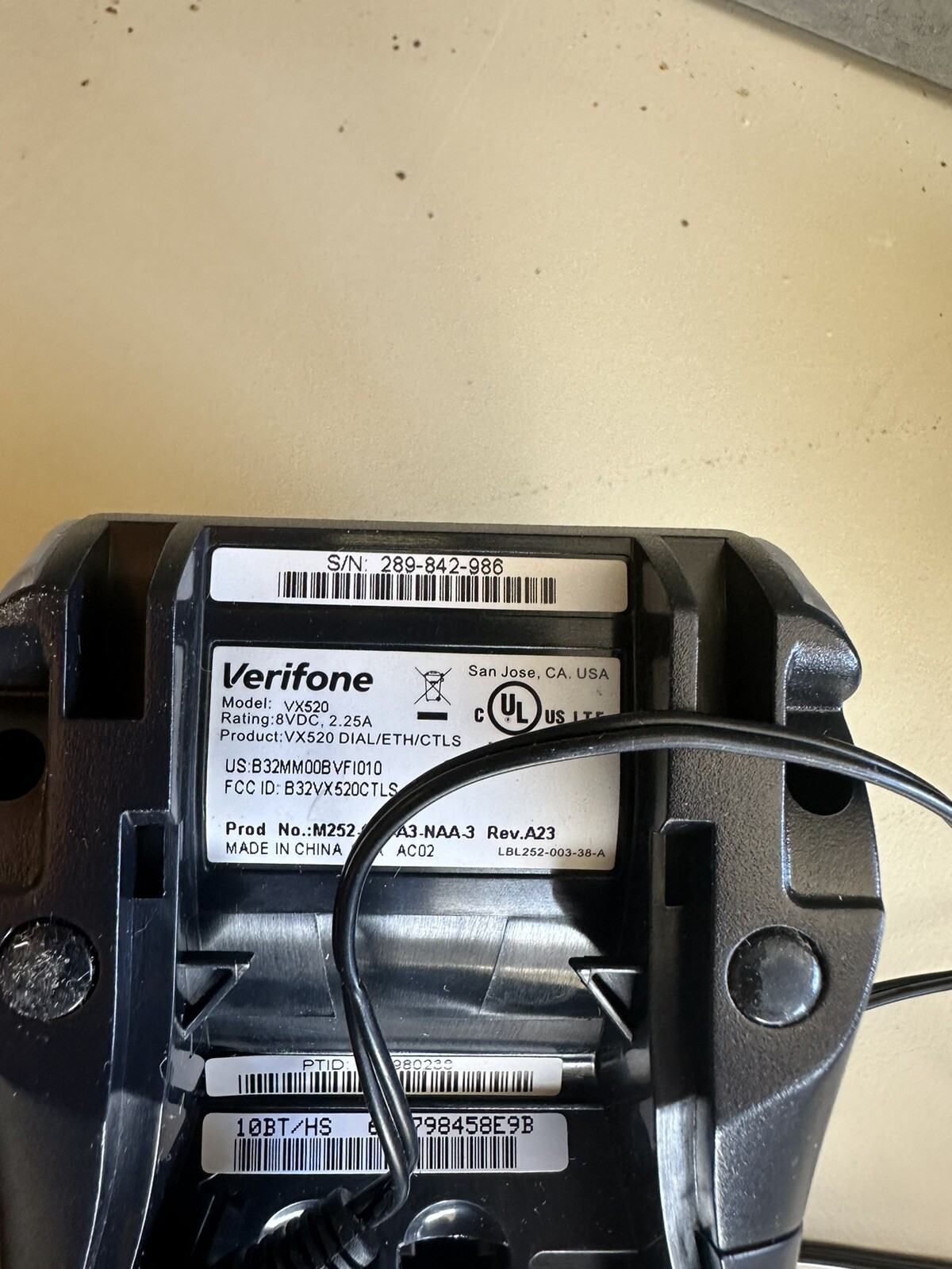 Verifone VX520 Credit Card POS Terminal DIAL/ETH/CTLS/EMV Chip Reader-OPEN BACK