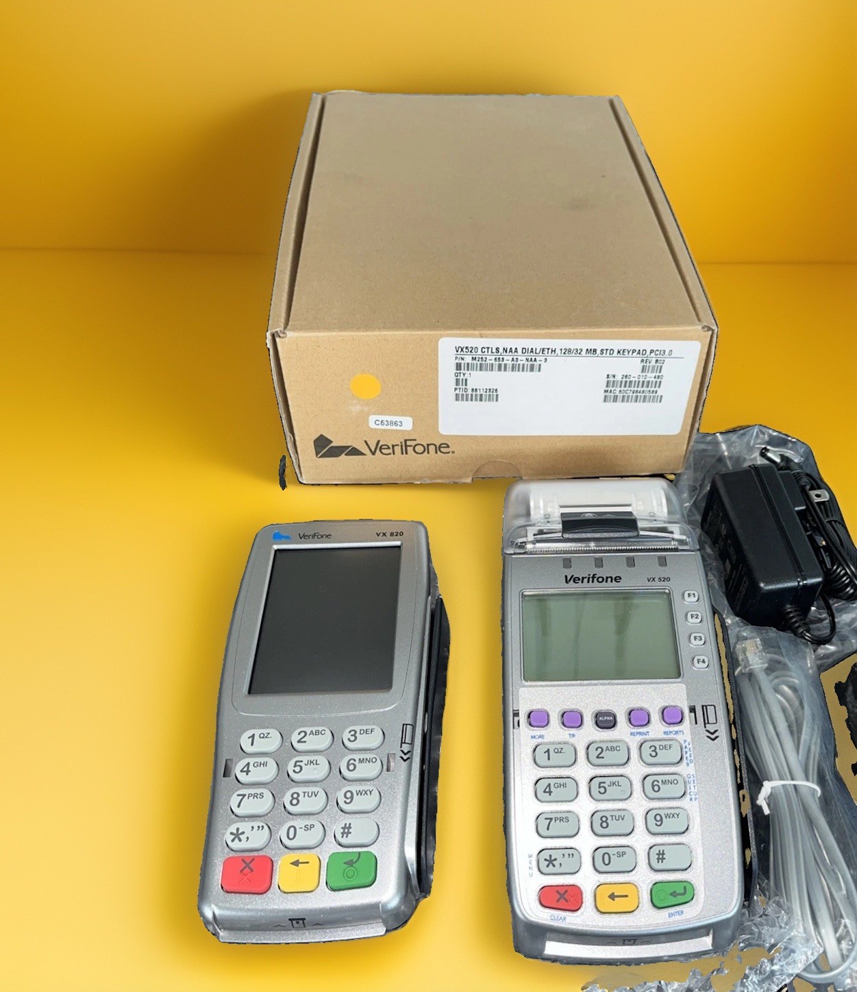VeriFone VX820 192MB Keypad Payment Terminal VX520 LOT *NEW*