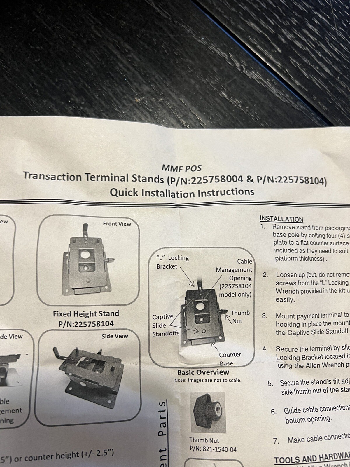 POS Secured Payment Terminal Stand MMF225758104