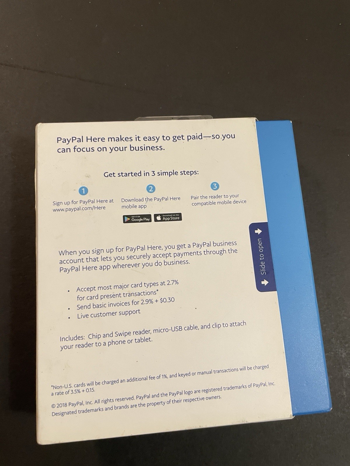 PayPal Here Chip and Swipe Card Reader – Open Box
