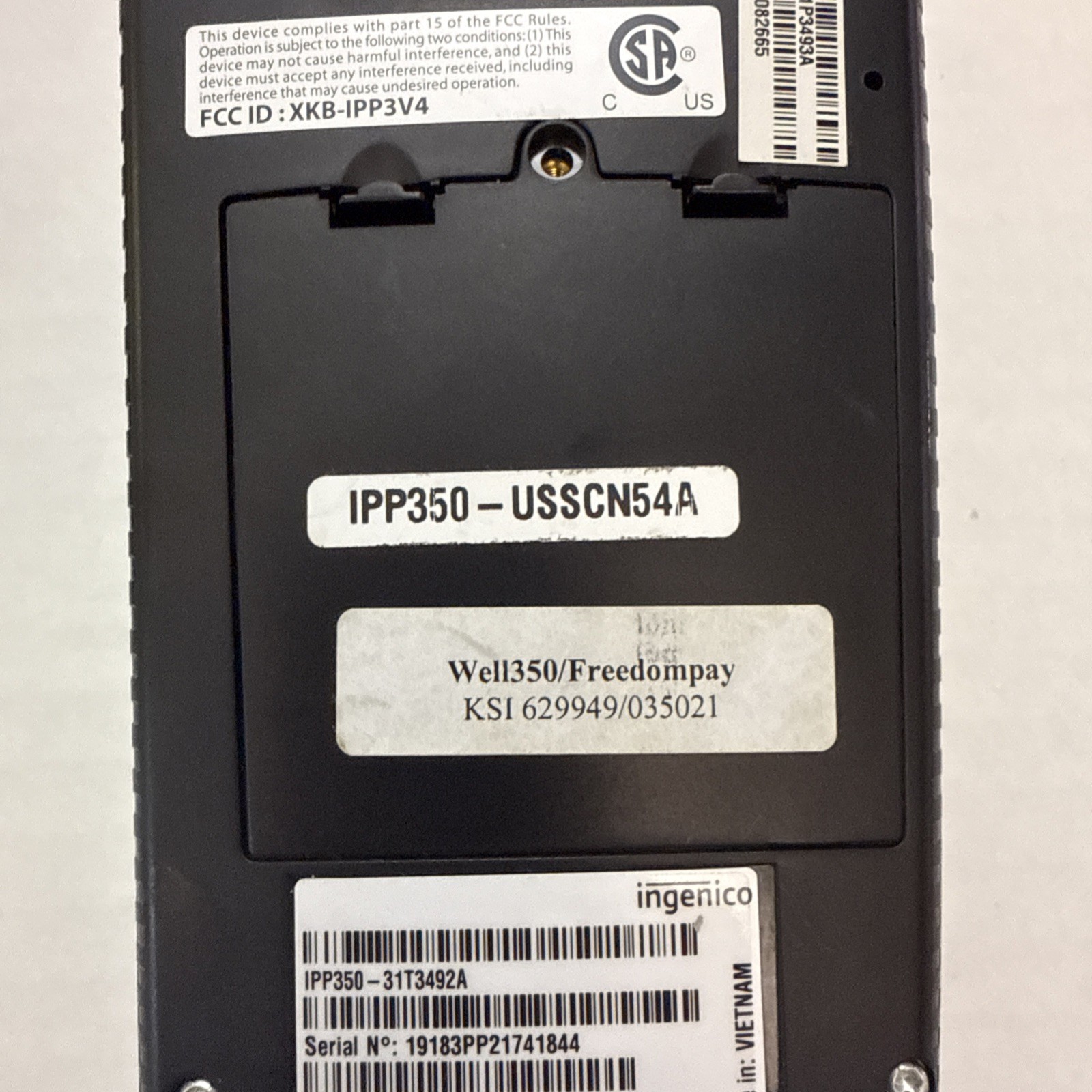 Ingenico IPP 350 USB Credit Card Terminal.