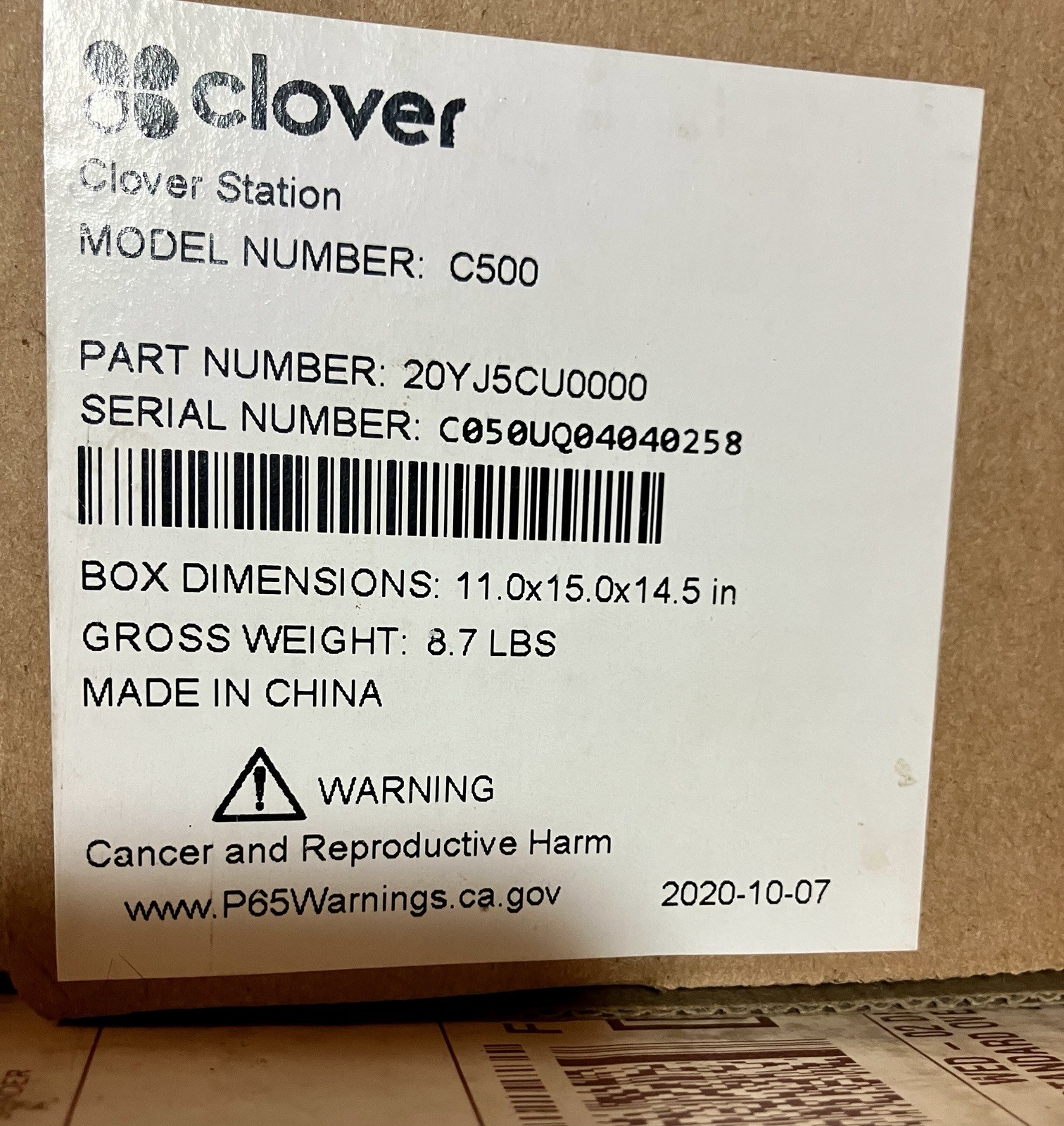 Clover POS System Lot C500 Station C101 D100 Cash Drawer PAX S80 Terminal Tested