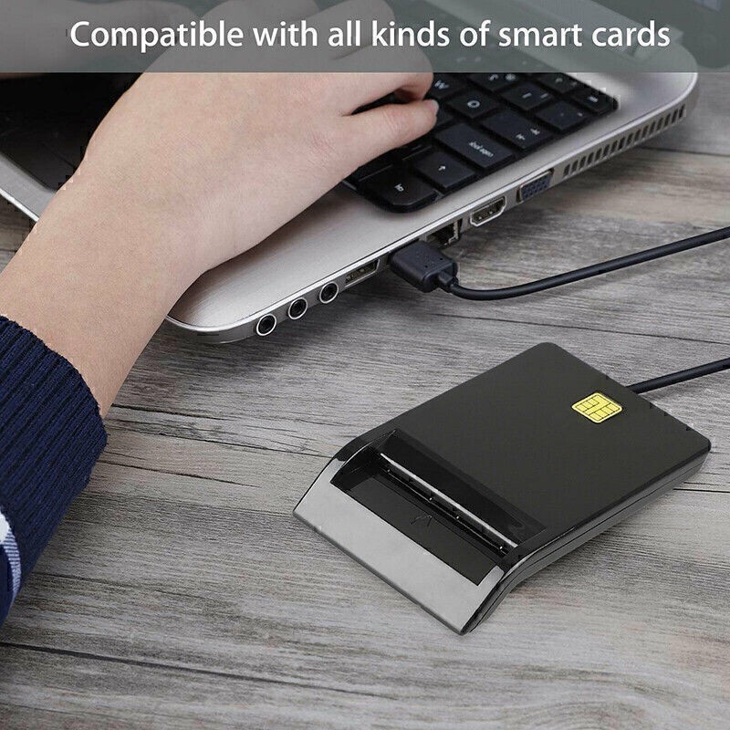 USB Smart Card Reader for Bank Card CAC Government ID Chip Card Read Information
