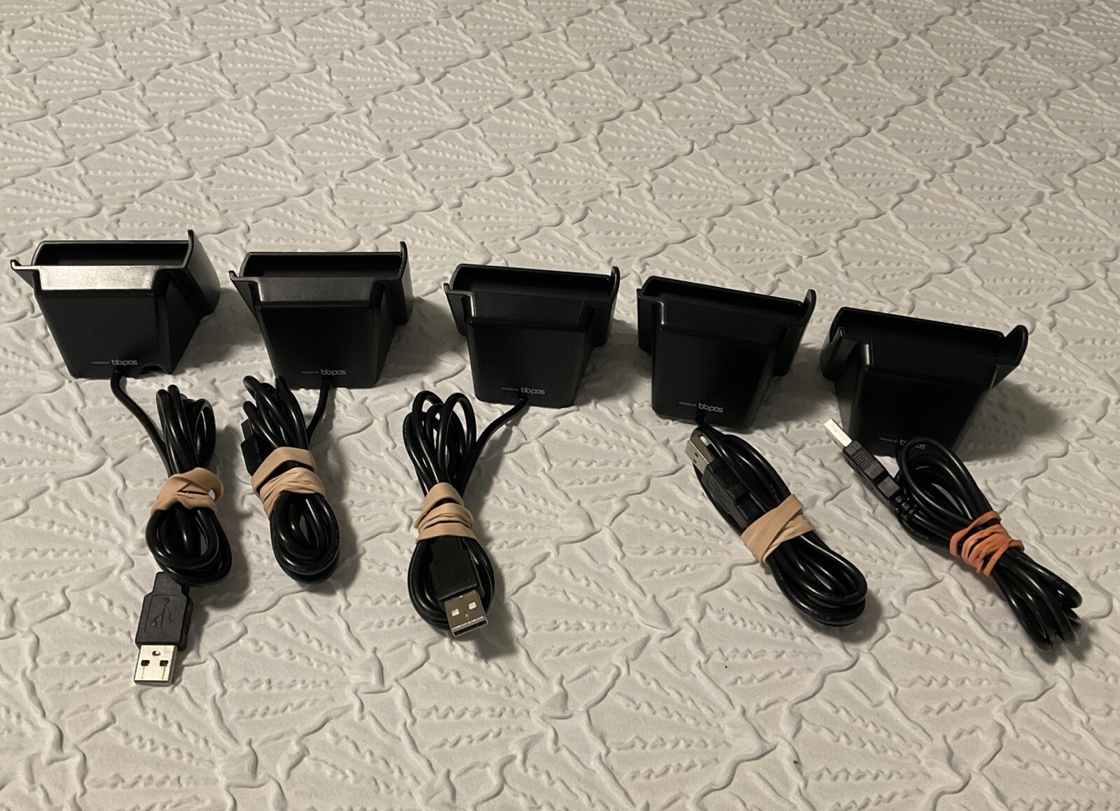 5 units – BBPOS Chipper Card Reader ACS20 Charging Dock Station *TESTED WORKING*