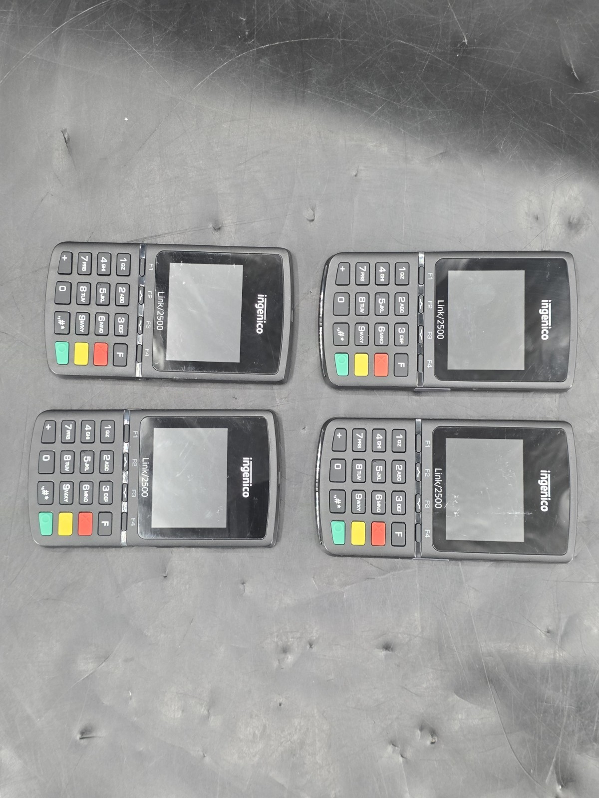 Lot of 4 Ingenico Link 2500 POS Bluetooth USB Card Reader Terminal (UNTESTED)