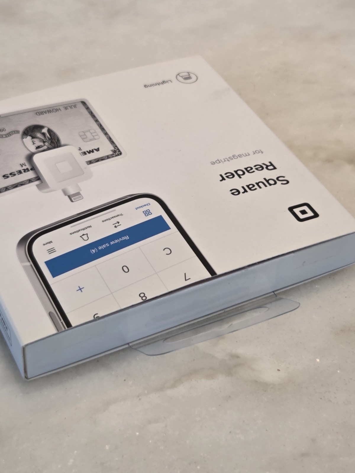 NEW Square – Magstripe Reader with Lightning Connector – Glossy White