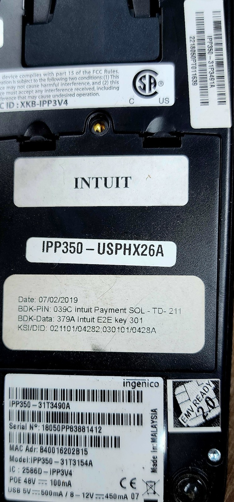 Ingenico IPP350 Credit Card Terminal