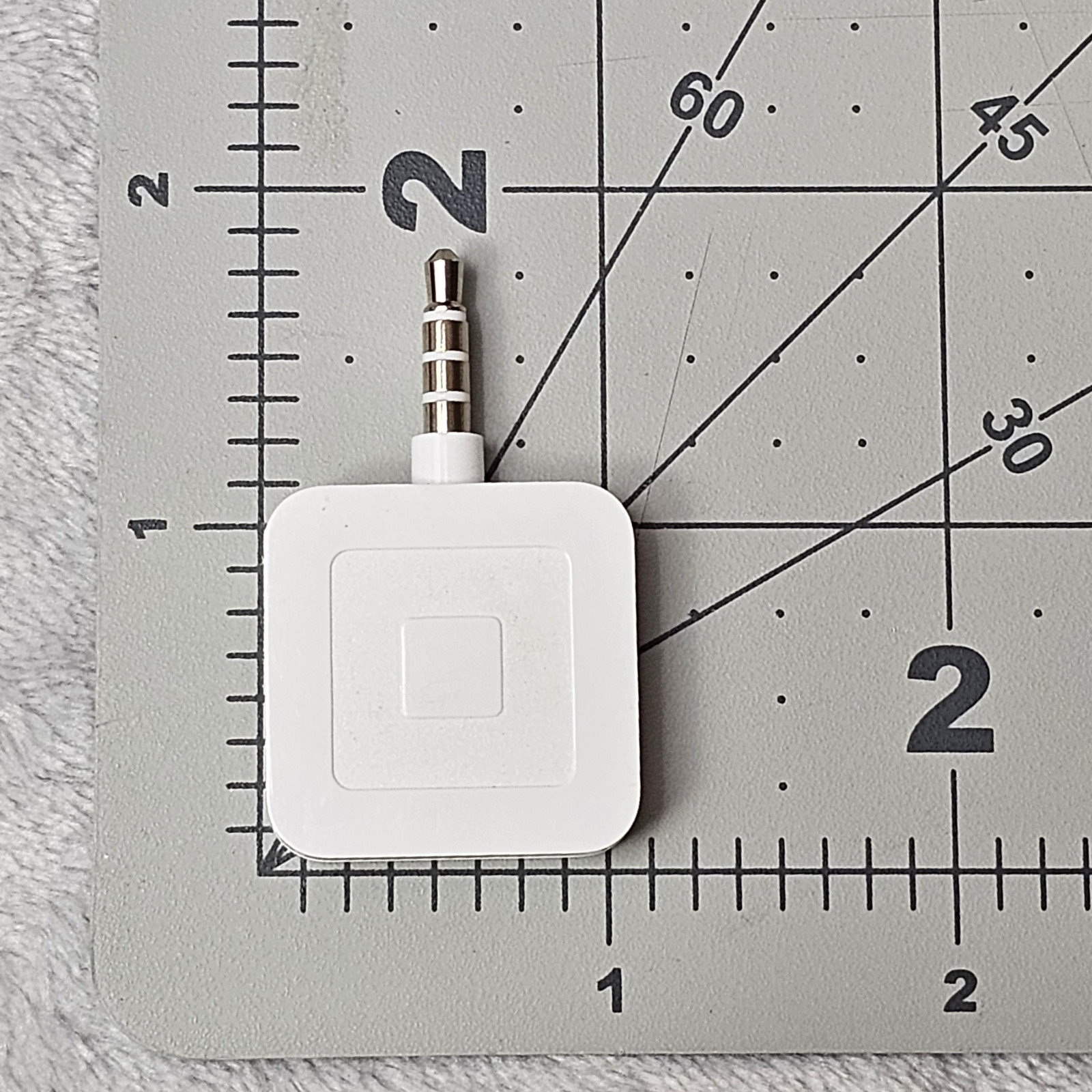 Square Magstripe Credit Card Reader Headphone Jack 3.5mm White Untested S4